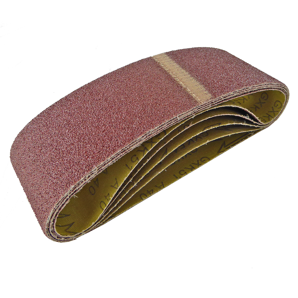 75mm x 533mm Sanding Belt 40 Grit Trade Pack of 5